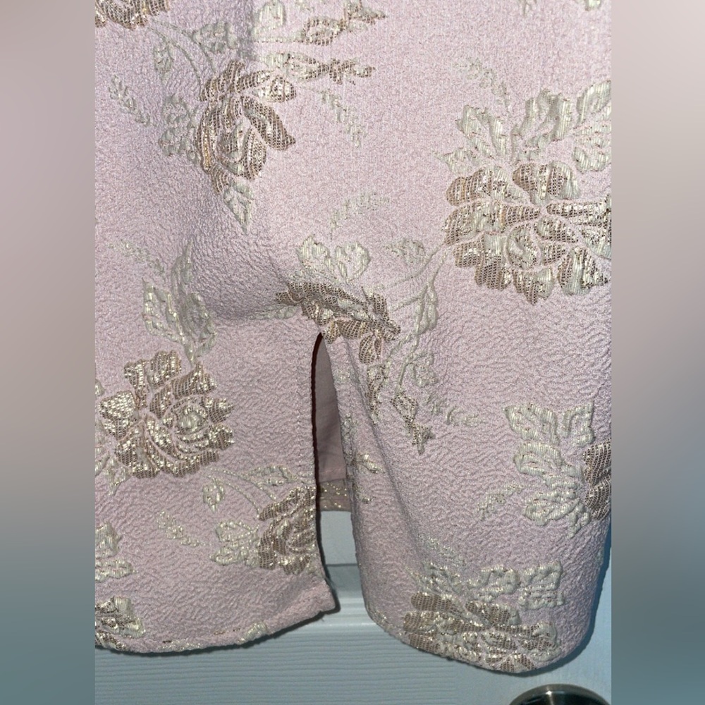 Party-Starter Lavender Pink Floral Jacquard Mini Dress - Picture 12 of 12